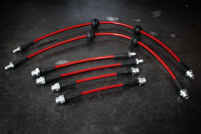 Garagistic - 2009-2014 BMW LCI E82 128i 135i RWD Stainless Steel Complete 6 Brake Line Kit - DOT Compliant