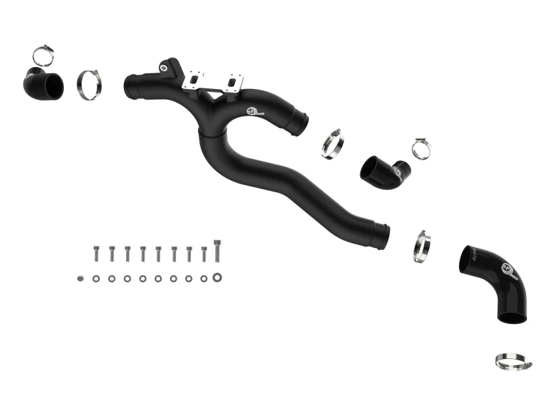 aFe 19-26 Genesis G70 V6 3.3L (tt) BladeRunner Aluminum Hot Charge Pipe - Black - Image 8