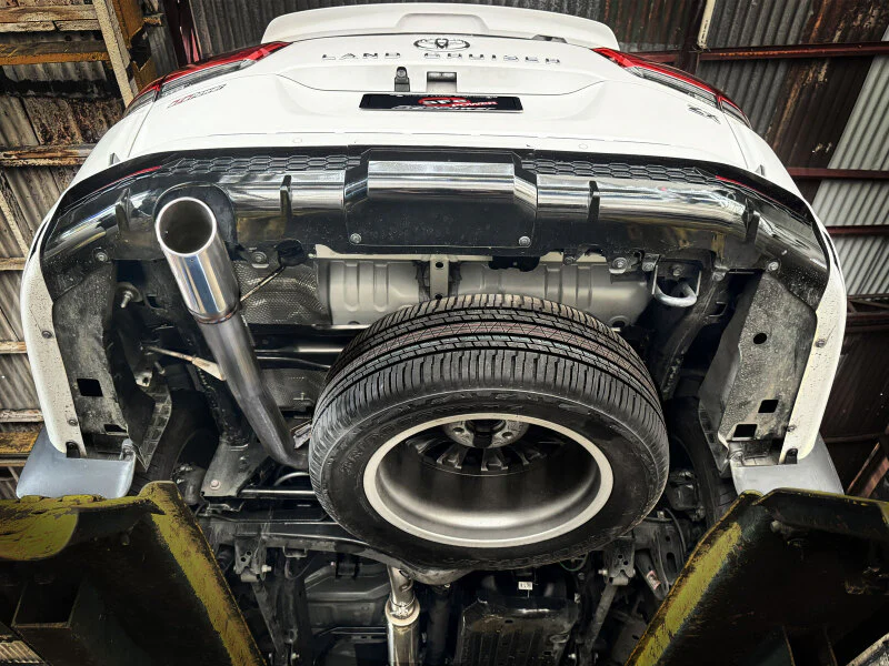 aFe Vulcan Series 3in 304 Cat-Back Exhaust System w/Polish Tip Toyota Land Cruiser 22-26 V6-3.3L(td) - Image 2