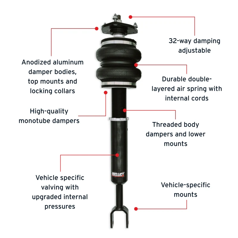 Air Lift Performance 03-06 Infiniti G35 Sedan / 03-08 Nissan 350Z Air Suspension Front Kit - Image 7