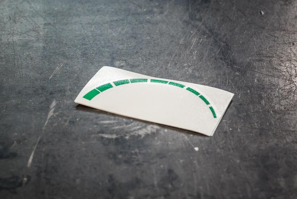 Garagistic - E30 Alpina Style Tach Strip (Green or Red stripes) - Image 2