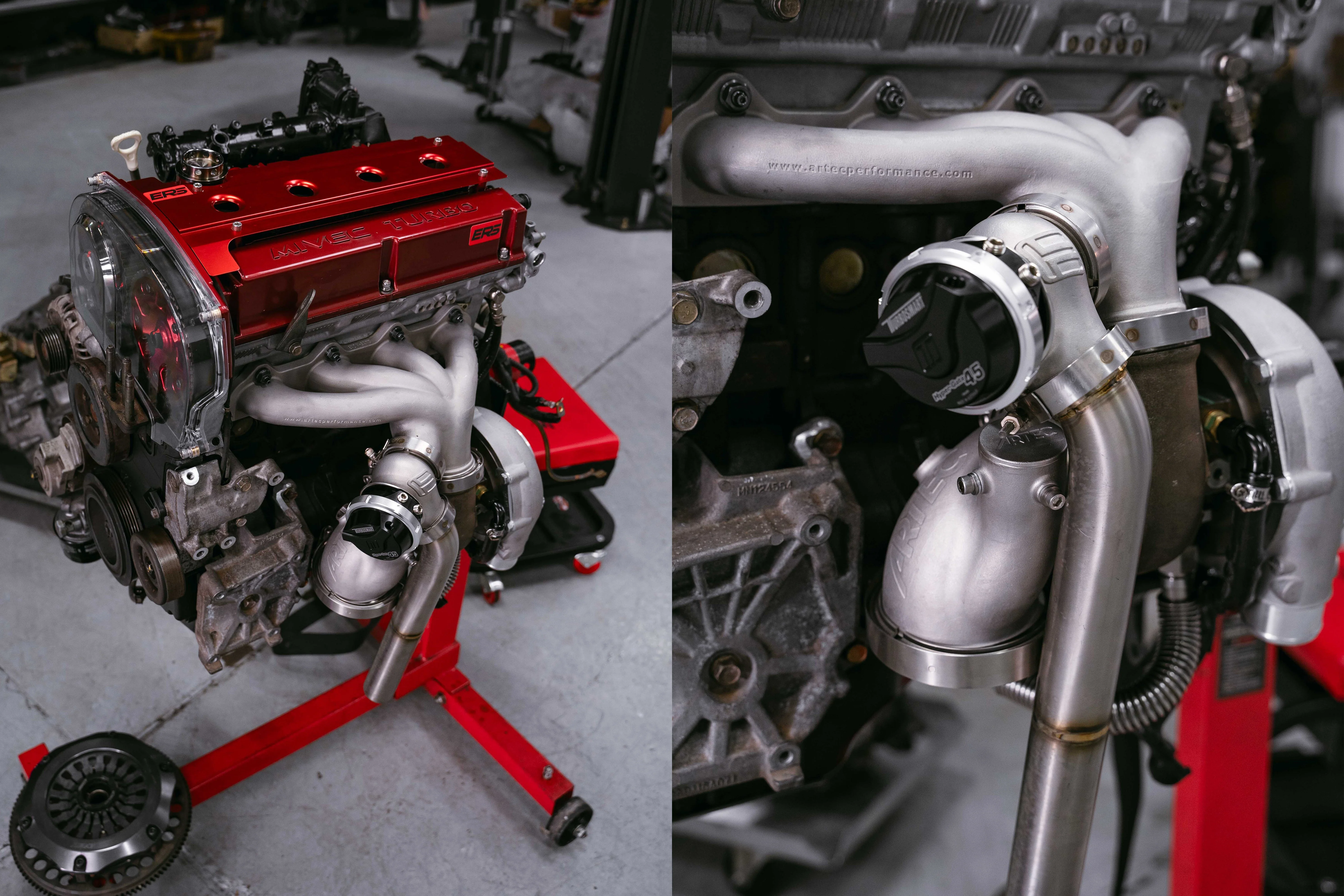 ARTEC - Mitsubishi Evo 4-9 Dump Pipe Adapter for Low Mount V-Band Exhaust Manifold - Image 8