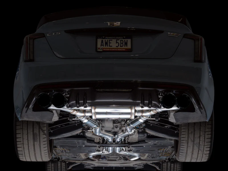 AWE Tuning 22-26 Cadillac CT5-V Blackwing SwitchPath Exhaust - Diamond Black Tips - Image 7