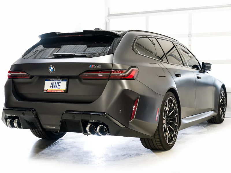 AWE Tuning BMW G90/G99 M5 Touring Edition Cat-Back Exhaust - Chrome Silver Tips - Image 16