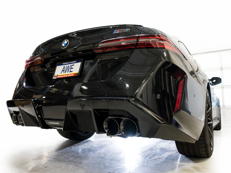 AWE Tuning BMW G90/G99 M5 Track Edition Cat-Back Exhaust - Diamond Black Tips - Image 11