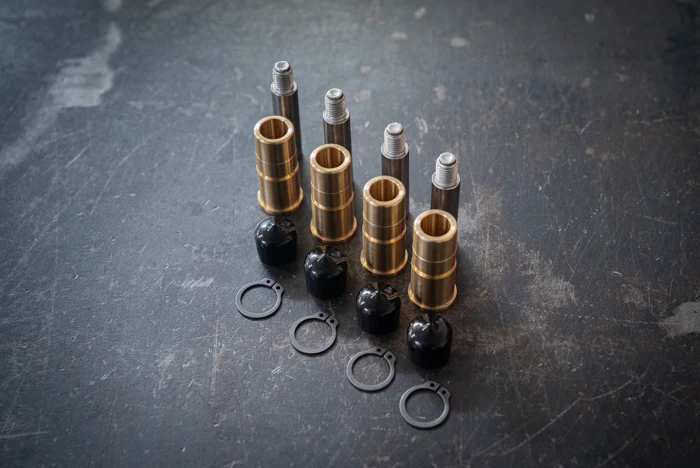 Garagistic - BMW Brass Brake Caliper Guide Bushing Kit with Dust Caps - E30, E36, E46, E92 (ATE Calipers) - Image 3