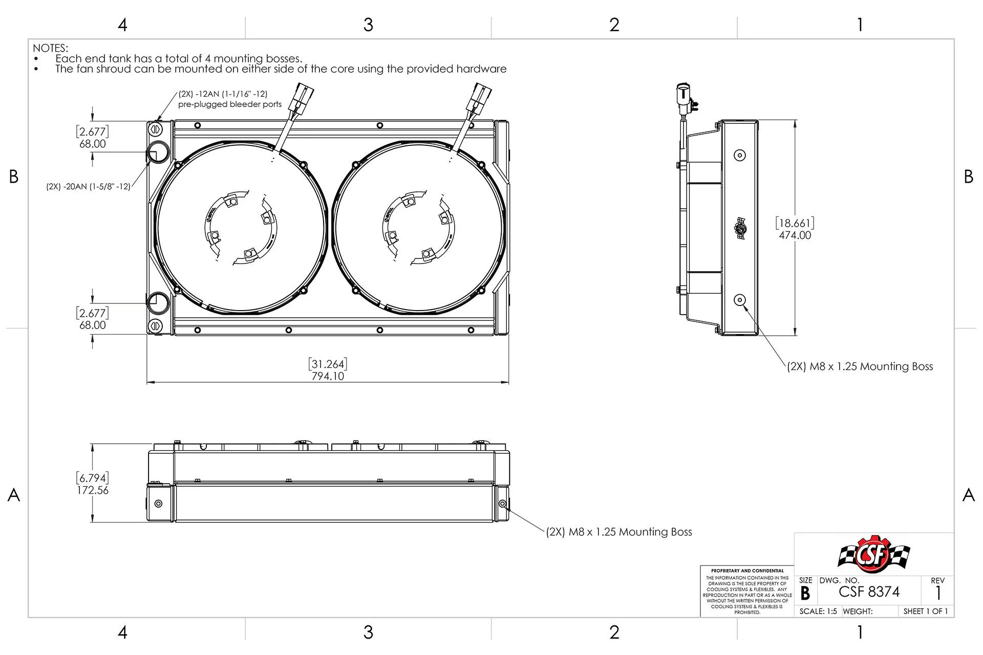 CSF Motorsport Radiator with Shroud 14" SPAL brushless fans and harnesses - Image 19