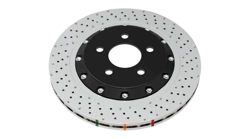 DBA 12-13 Audi TT Quattro RS (370mm Front Rotor) Front 5000 Series Drilled Rotor w/Silver Hat - Image 5