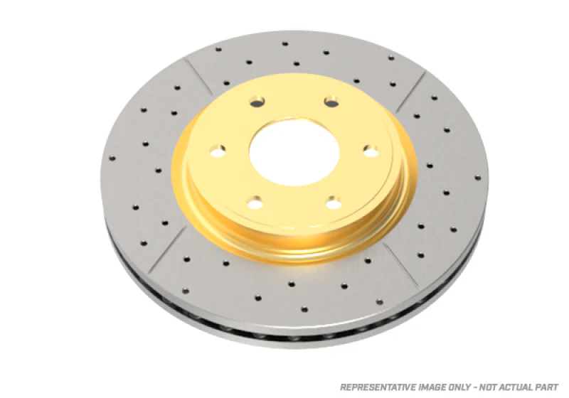 DBA 15-20 Ford Mustang GT (w/o Perf Pkg) Rear Street Series Drilled Rotor w/Black Hat - Image 2