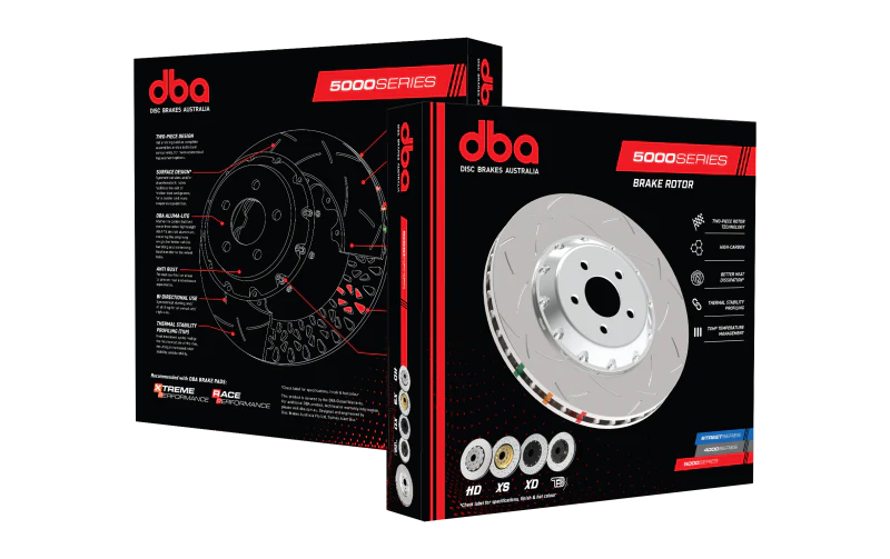 DBA 93-98 Toyota Supra Base Front 5000 Series Slotted Rotor w/Black Hat - Image 5