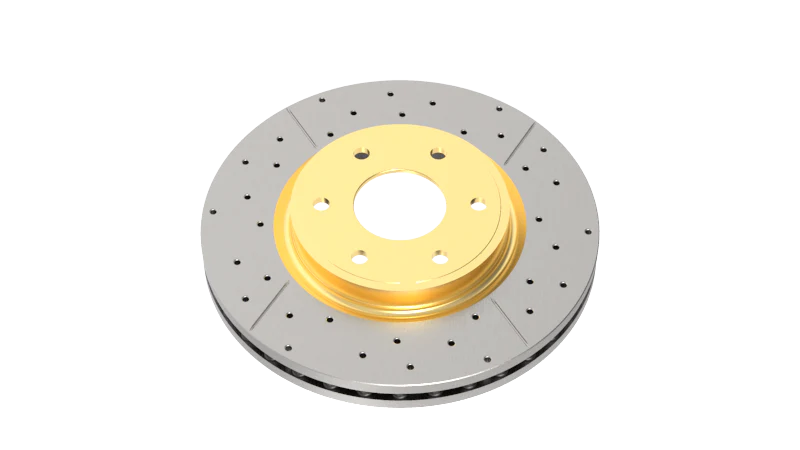 DBA 95-05 Chrysler Sebring Rear Rotor Front Street Series Drilled & Slotted Rotor w/Gold Hat - Image 6