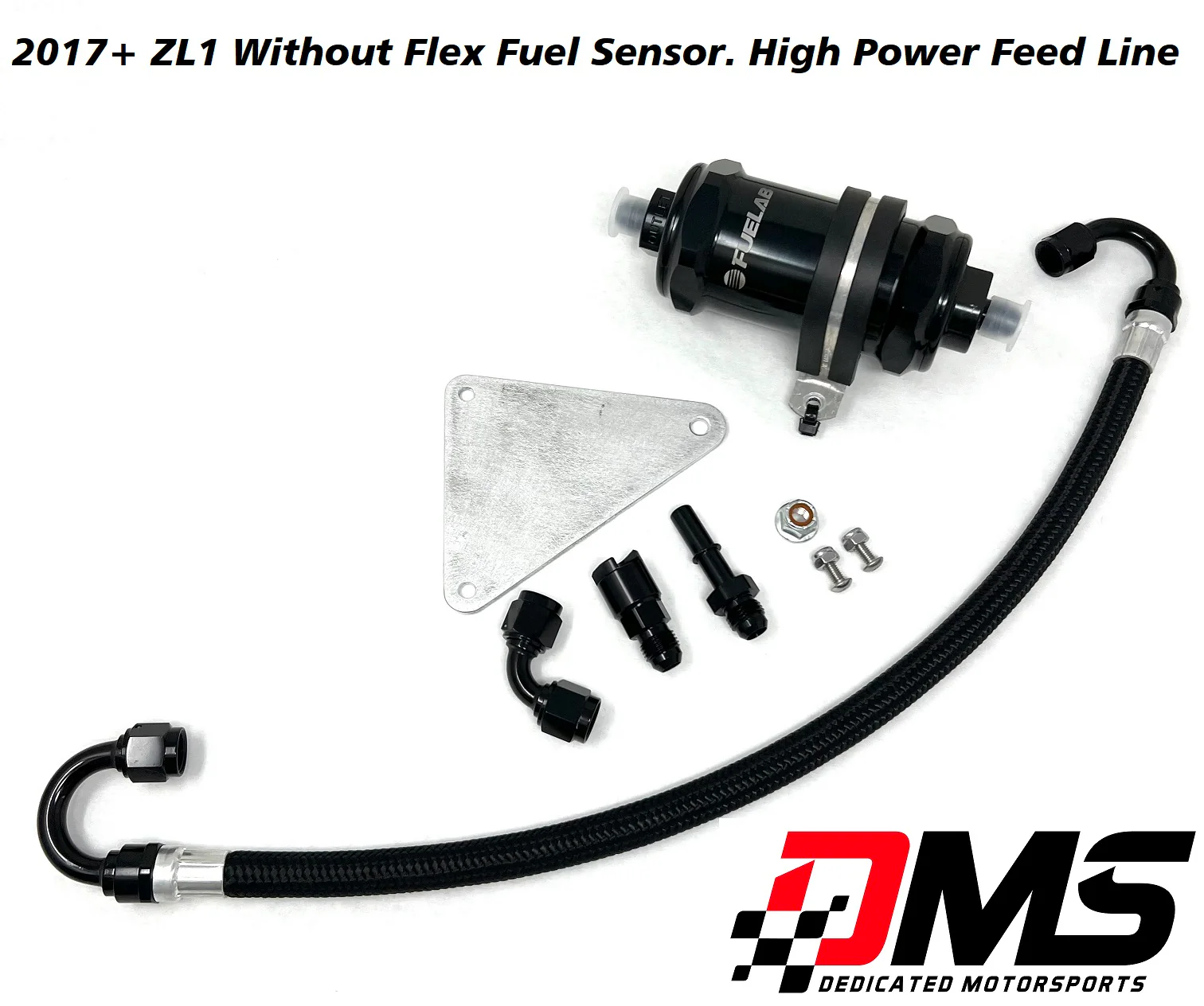 Dedicated Motorsports - Camaro ZL1 6 Micron Fuel Filter Kit with High Power Feed Line