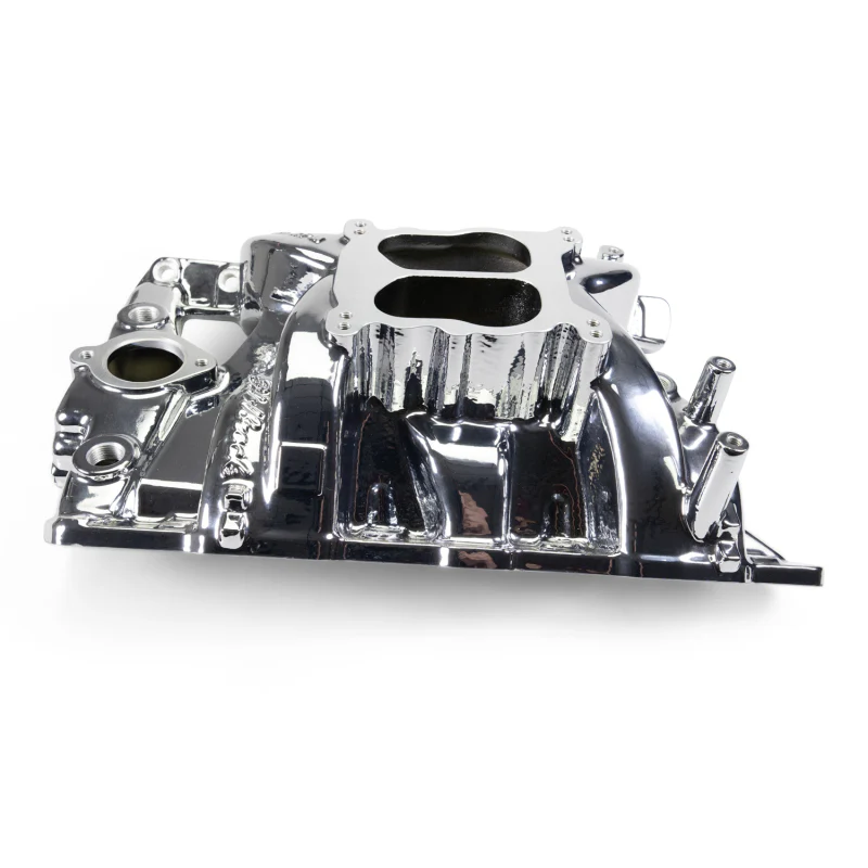 Edelbrock Pontiac 326-455 Performer RPM Intake Manifold - Chrome Plasma Finish - Image 4