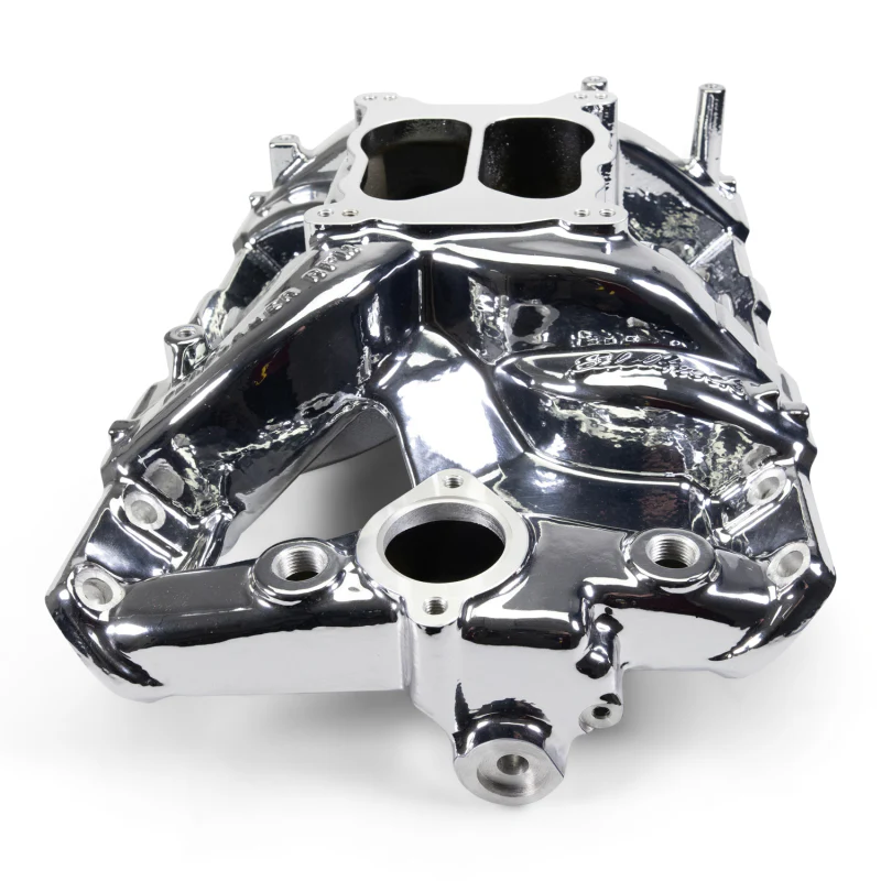 Edelbrock Pontiac 326-455 Performer RPM Intake Manifold - Chrome Plasma Finish - Image 5