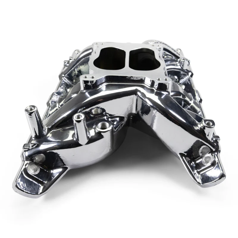 Edelbrock Pontiac 326-455 Performer RPM Intake Manifold - Chrome Plasma Finish - Image 6