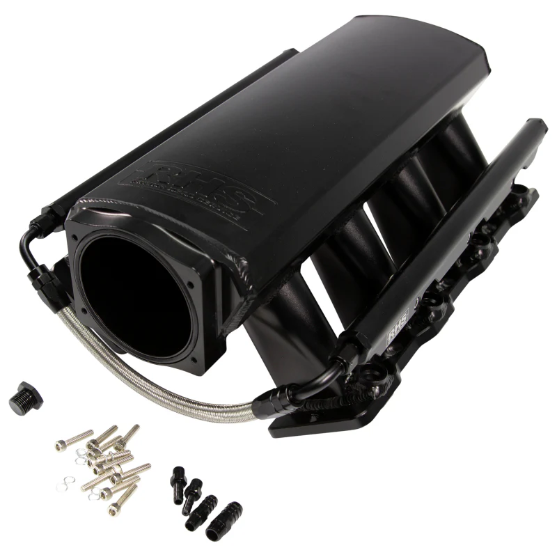 Fast Intake Manifold, Rhs Sheet Met Al, Ls Cathedral Port, Black W/ Fuel Rail Kit - Image 2
