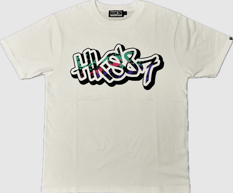 HKS T-SHIRT 87PAINT WHITE XXXL