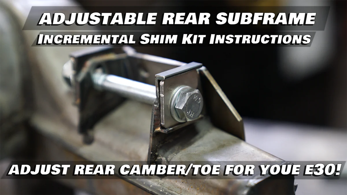 Garagistic - Incremental Quick Rear Subframe Camber and Toe Shim Kit (E30, E28, E34, Z3, E21) - Image 3