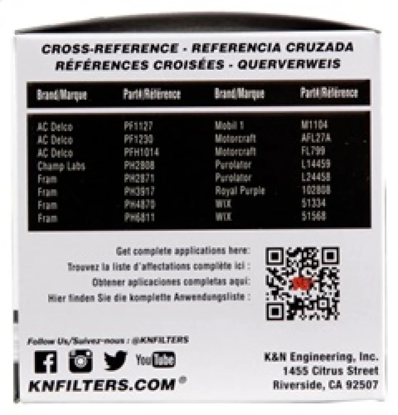 K&N Oil Filter for Mazda / Honda / Isuzu / Chevy / Hyundai / Chevy / Ford / Mitsubishi / Subaru - Image 8