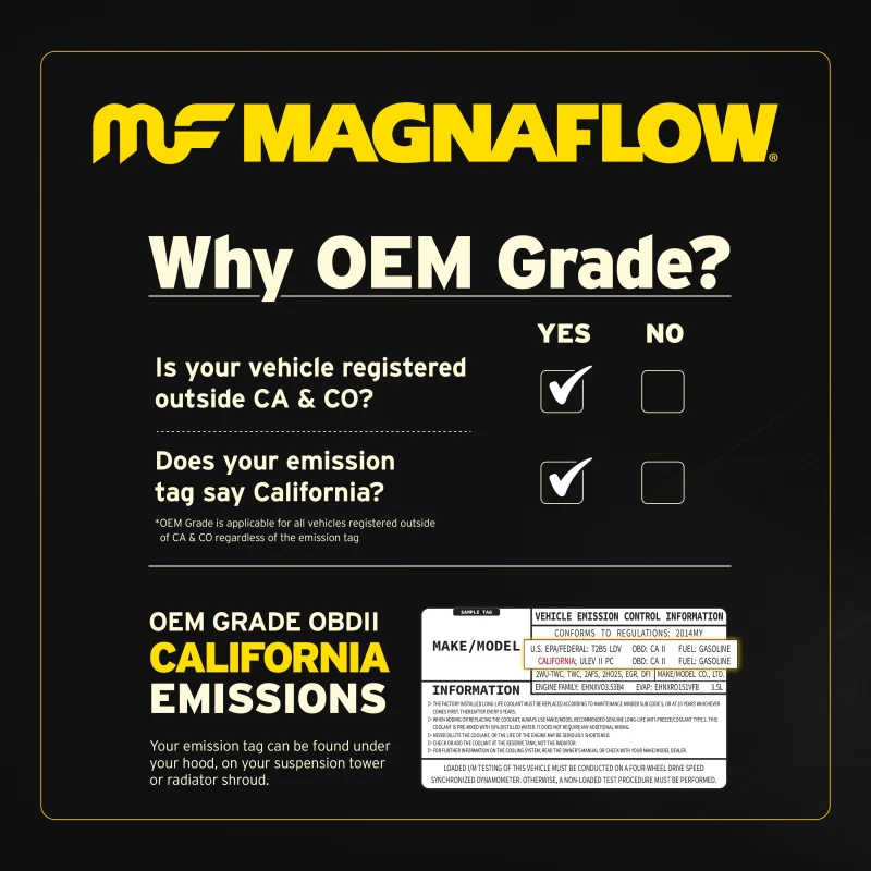 MagnaFlow Direct Fit Catalytic Converter 18-20 Alfa Romeo Giulia Single Underbody 2L - Image 7