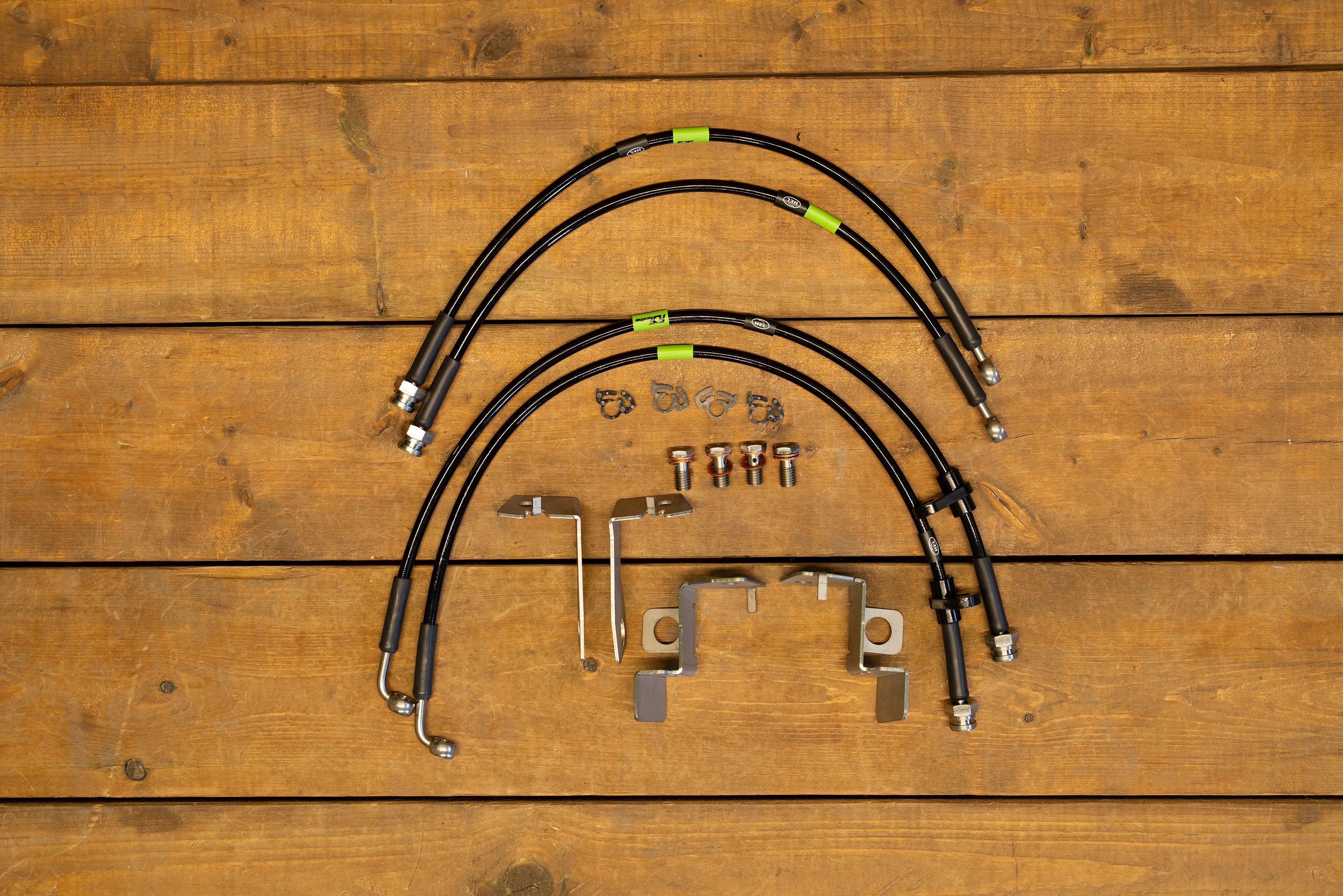 FDF Raceshop - Mustang S197 Extended Front + Rear Brake Line Kit (2005-2014)