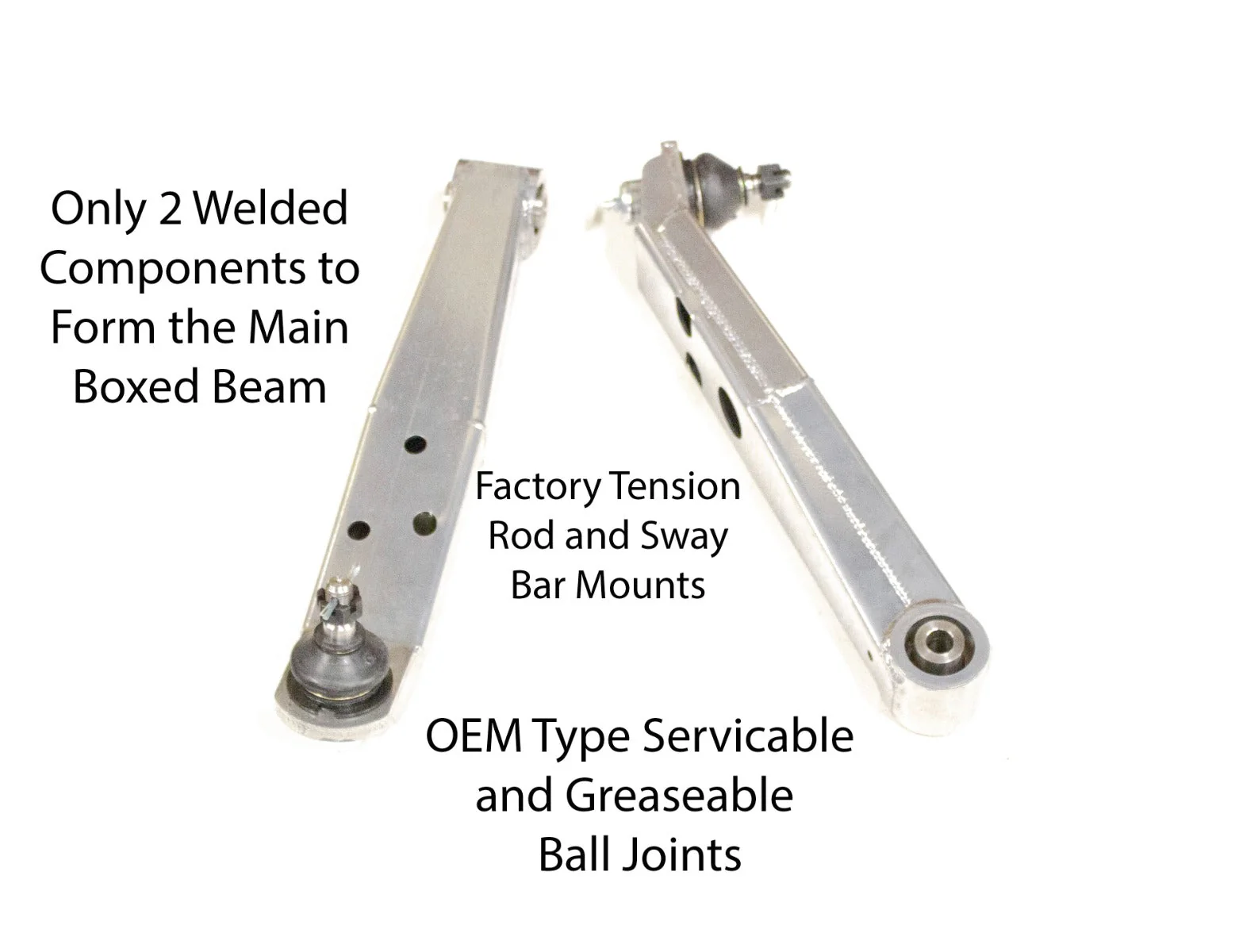 MX83 Boxed Arms - Chrome