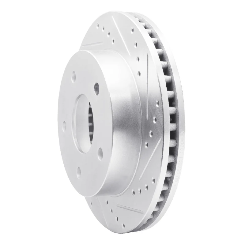 R1 00-02 Dodge Ram 1500 Pickup Front Right Drilled & Slotted Silver Brake Rotor - Image 4