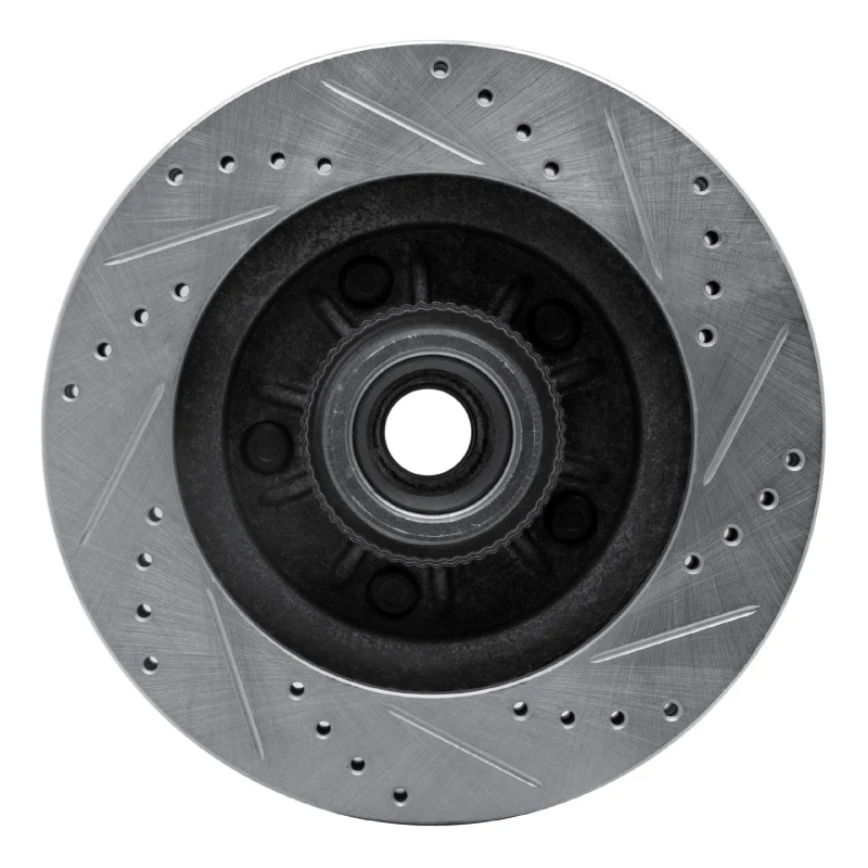 R1 00-04 Ford F-150 RWD Front Left Drilled & Slotted Silver Brake Rotor - Image 4