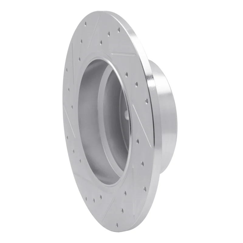 R1 00-06 BMW X5 Rear Right Drilled & Slotted Silver Brake Rotor - Image 5