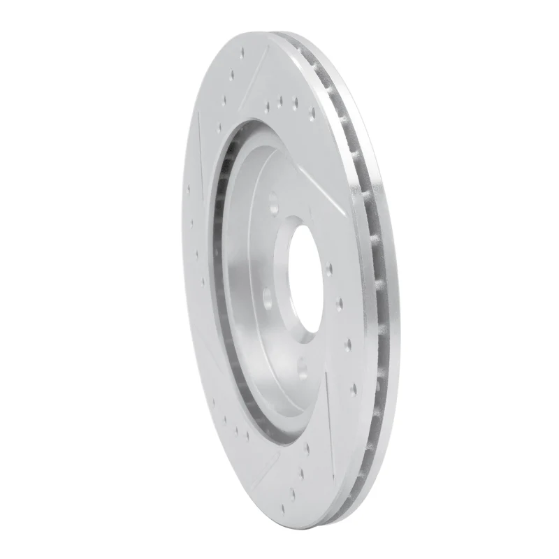 R1 00-06 Ford Thunderbird Rear Right Drilled & Slotted Silver Brake Rotor - Image 5
