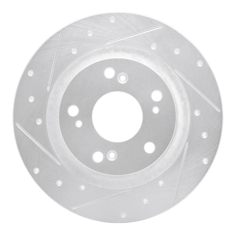 R1 00-09 Honda S2000 Rear Left Drilled & Slotted Silver Brake Rotor
