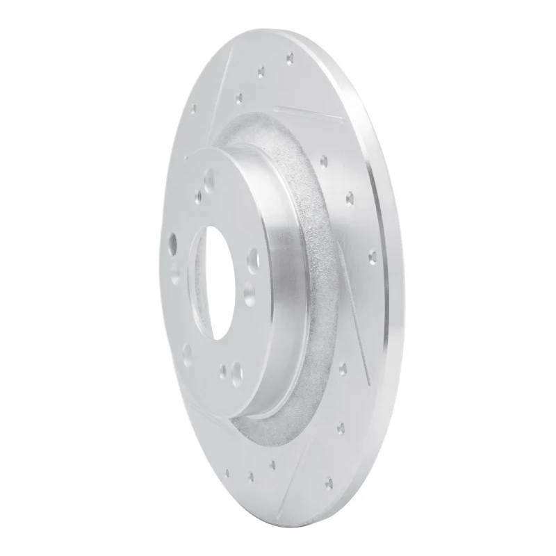 R1 00-09 Honda S2000 Rear Left Drilled & Slotted Silver Brake Rotor - Image 2
