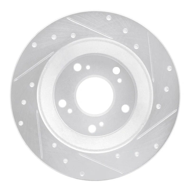 R1 00-09 Honda S2000 Rear Left Drilled & Slotted Silver Brake Rotor - Image 5