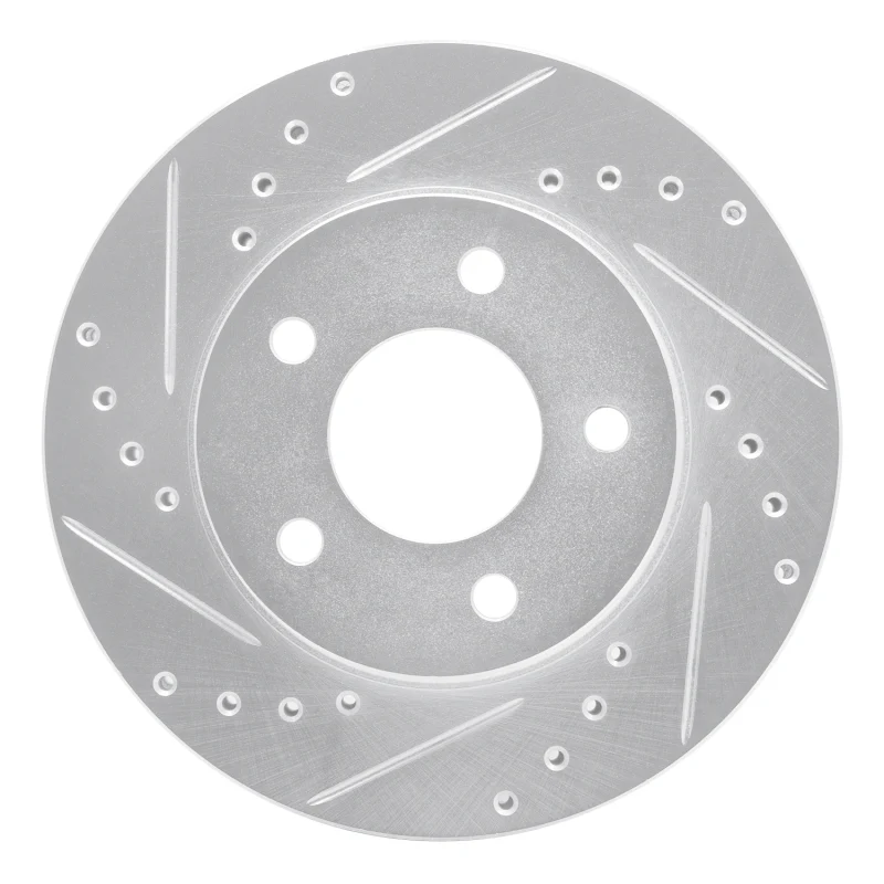 R1 01-07 Buick Rendezvous Front Left Drilled & Slotted Silver Brake Rotor