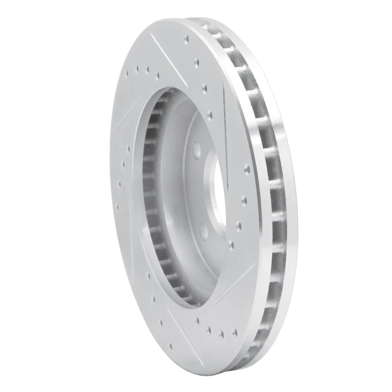 R1 01-07 Buick Rendezvous Front Left Drilled & Slotted Silver Brake Rotor - Image 3