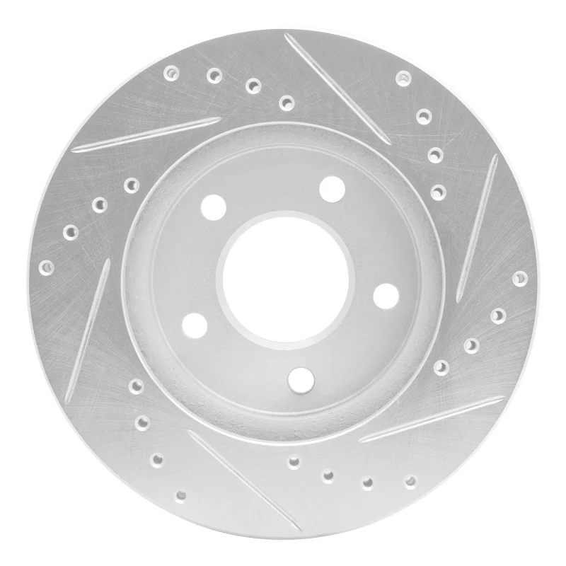 R1 01-07 Buick Rendezvous Front Left Drilled & Slotted Silver Brake Rotor - Image 5
