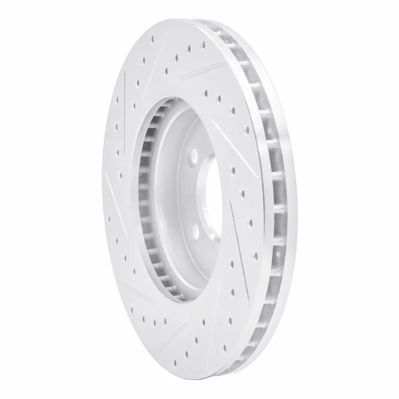R1 01-07 Buick Rendezvous Front Right Drilled & Slotted Silver Brake Rotor - Image 5