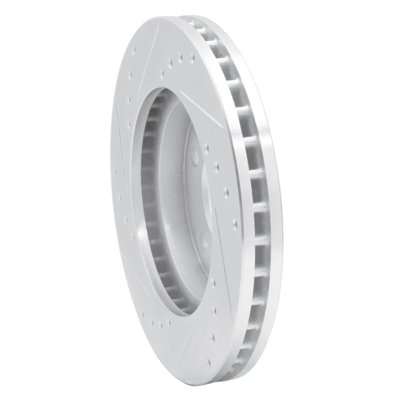 R1 01-07 Buick Rendezvous Front Right Drilled & Slotted Silver Brake Rotor - Image 4