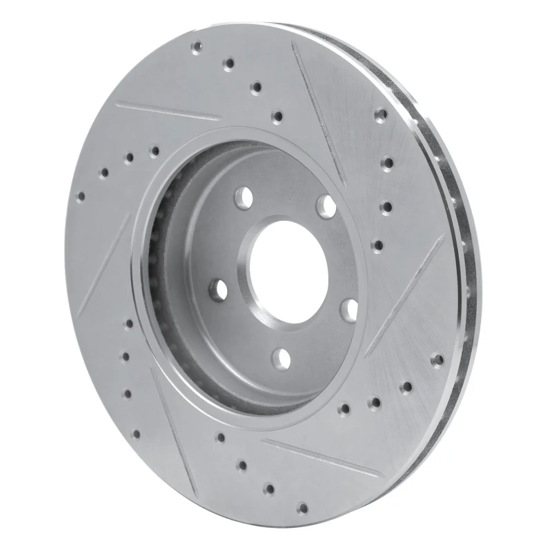 R1 01-08 Ford Mondeo (Mexico) Front Left Drilled & Slotted Silver Brake Rotor - Image 4