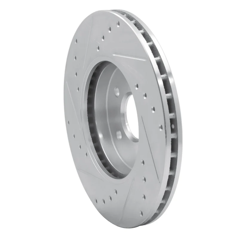 R1 01-08 Ford Mondeo (Mexico) Front Right Drilled & Slotted Silver Brake Rotor - Image 5