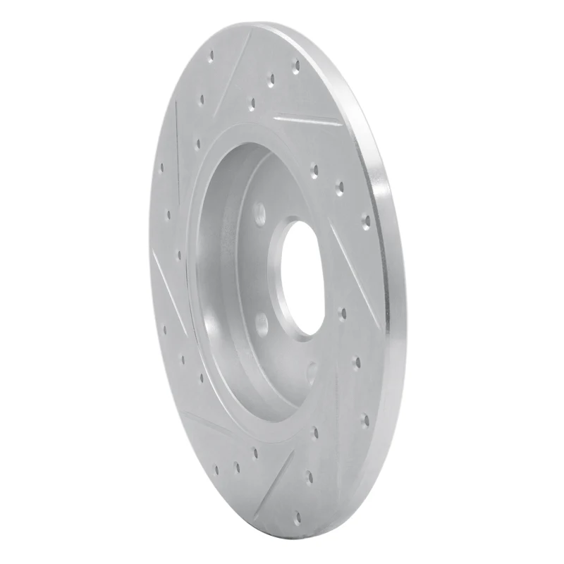 R1 01-08 Ford Mondeo (Mexico) Rear Right Drilled & Slotted Silver Brake Rotor - Image 5