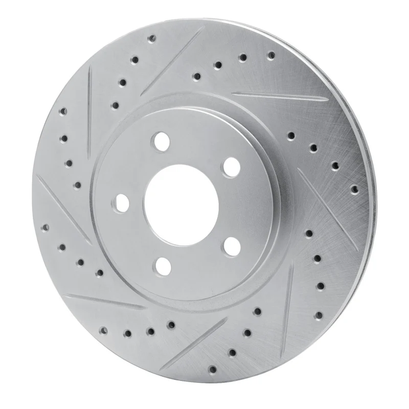 R1 01-10 Chrysler PT Cruiser Front Left Drilled & Slotted Silver Brake Rotor - Image 5