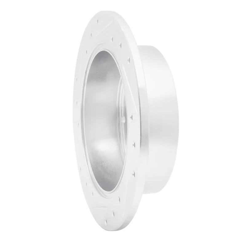 R1 01-10 Hyundai TUCSON Rear Right Drilled & Slotted Silver Brake Rotor - Image 3