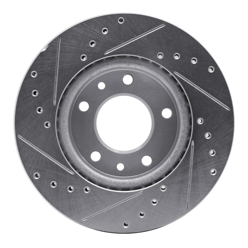 R1 02-02 Kia SEDONA Front Right Drilled & Slotted Silver Brake Rotor - Image 3
