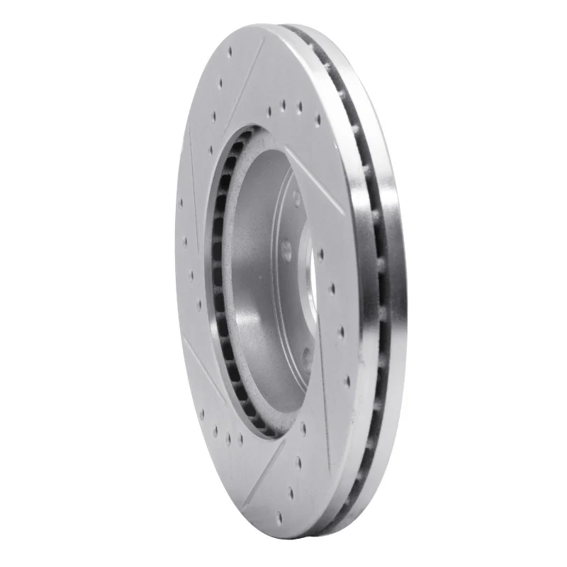 R1 02-02 Kia SEDONA Front Right Drilled & Slotted Silver Brake Rotor - Image 4