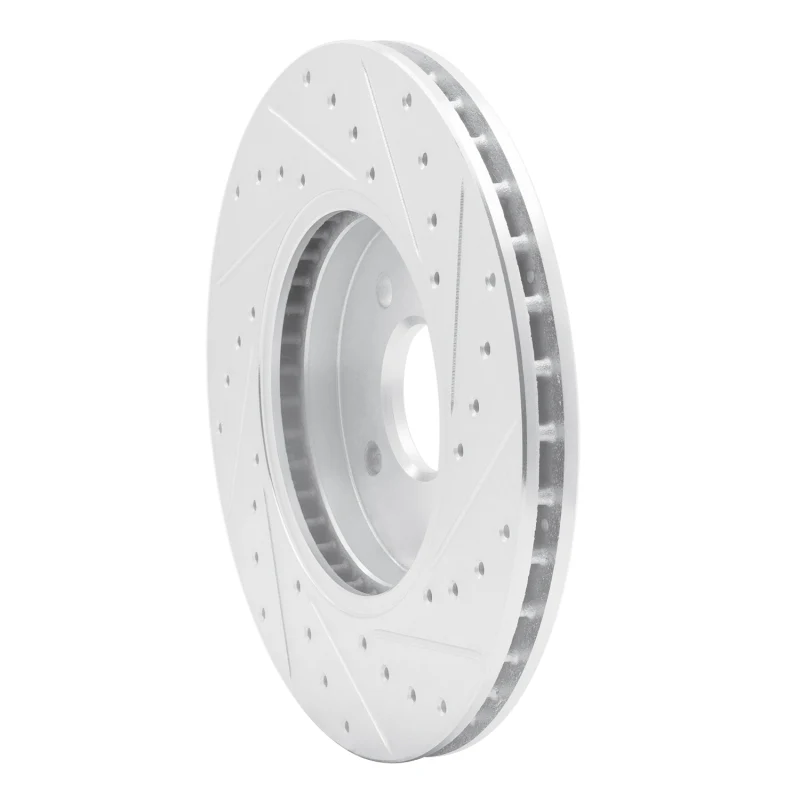 R1 02-04 Ford Focus Front Left Drilled & Slotted Silver Brake Rotor - Image 5