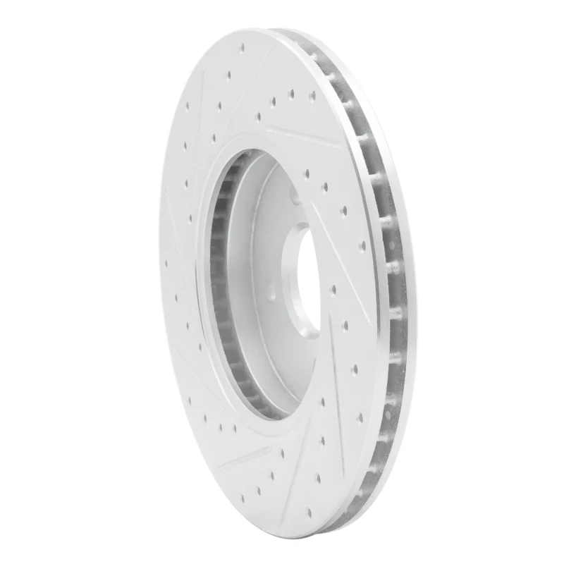 R1 02-04 Ford Focus Front Right Drilled & Slotted Silver Brake Rotor - Image 4