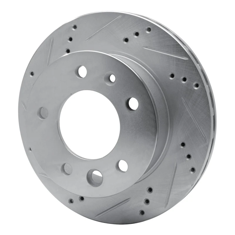 R1 02-06 Dodge Sprinter 2500 Front Left Drilled & Slotted Silver Brake Rotor - Image 2