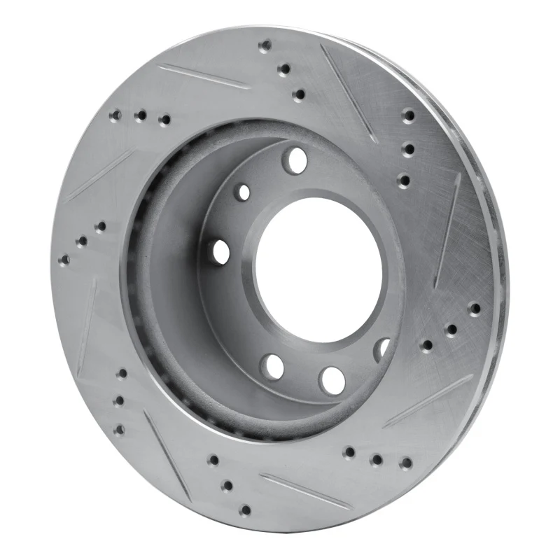 R1 02-06 Dodge Sprinter 2500 Front Left Drilled & Slotted Silver Brake Rotor - Image 3