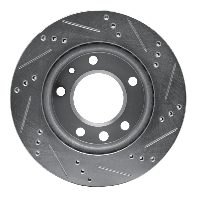 R1 02-06 Dodge Sprinter 2500 Front Left Drilled & Slotted Silver Brake Rotor - Image 4